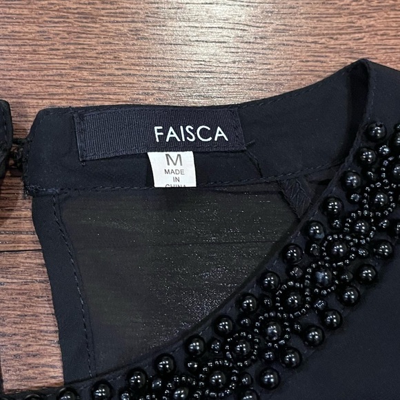 Faisca Black Mesh Knit Long Sleeve Top Witchy Vampire Whimsical 90s Goth Emo Y2K - Picture 3 of 9